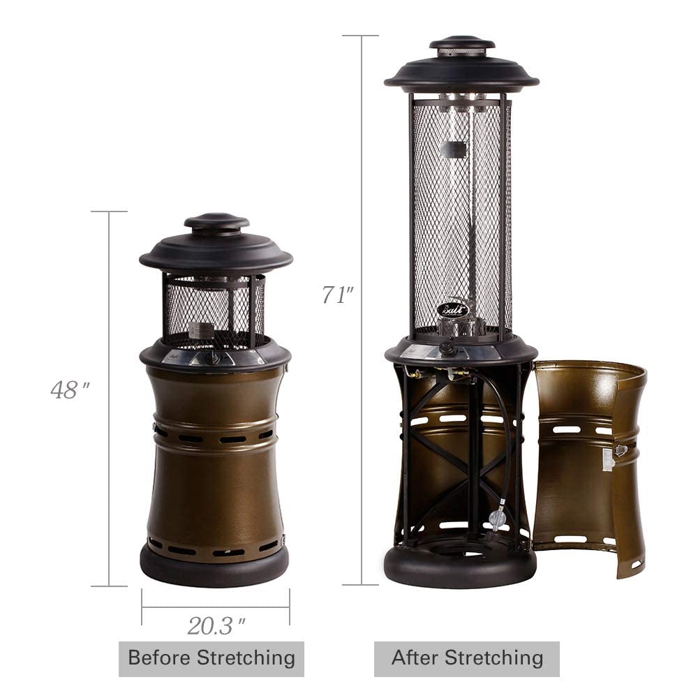 20 inch Propane Patio Heater, Brozne