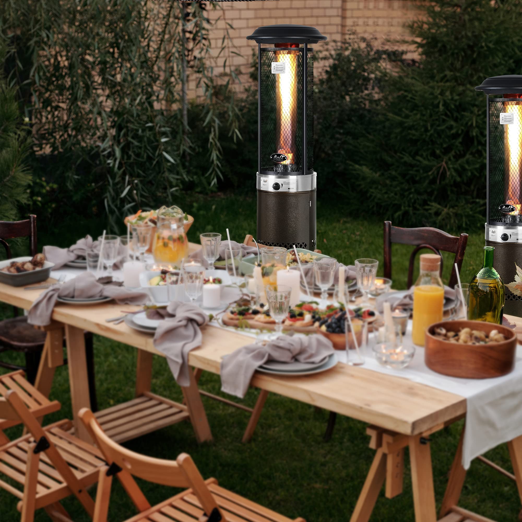20 inch Propane Patio Heater, Dark Brown