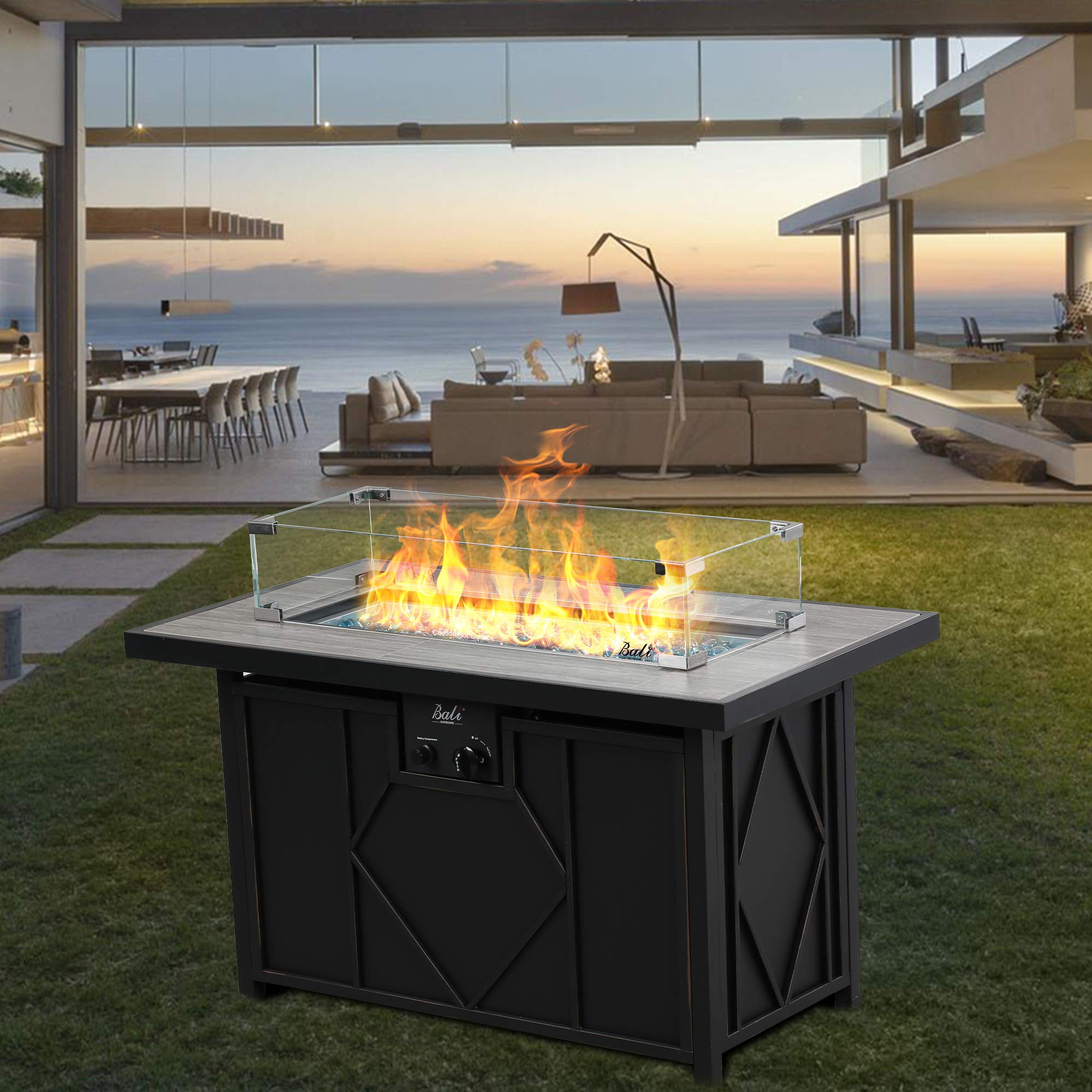 42 inch Fire Pit Table Wind Guard