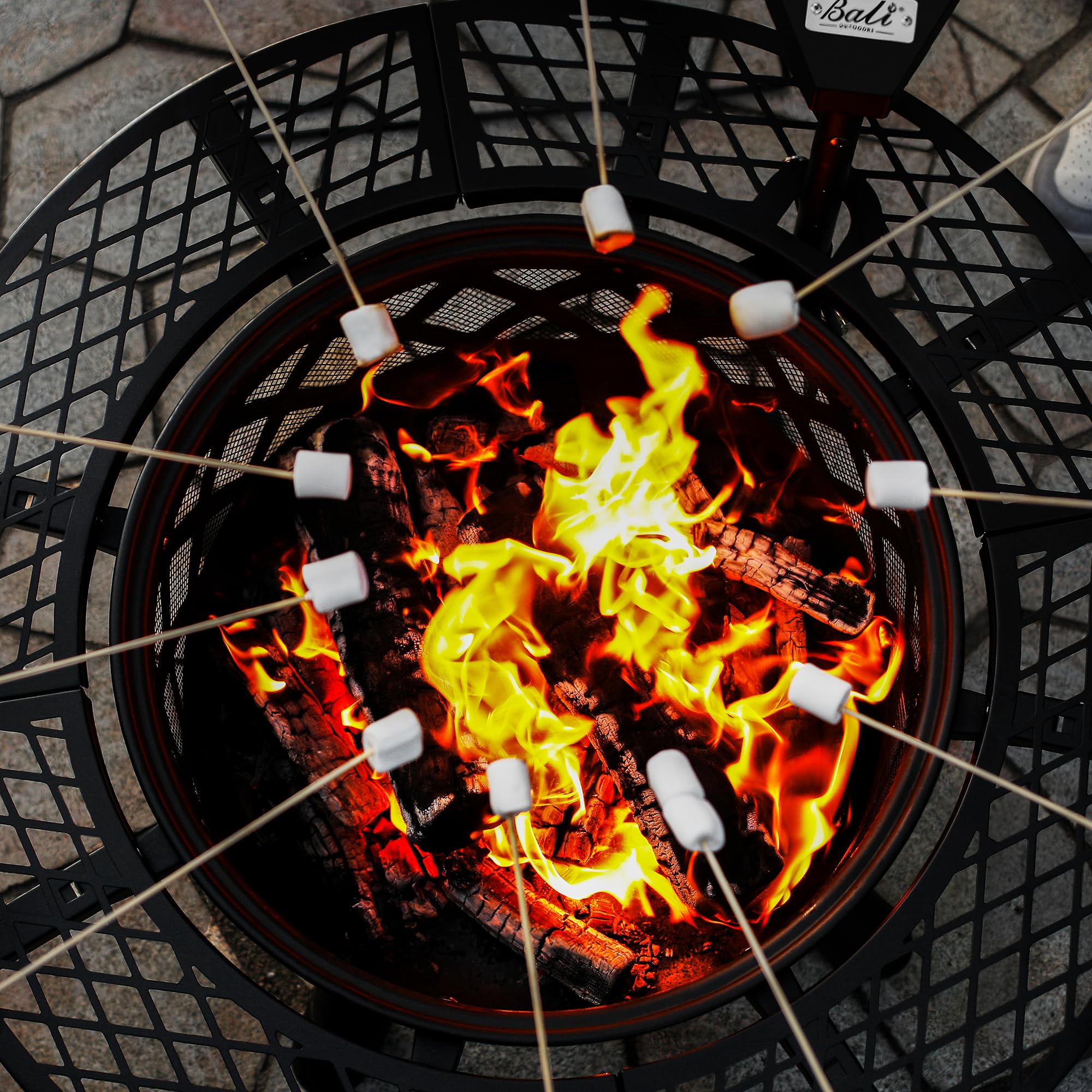 32 inch Wood Fire Pit, Black