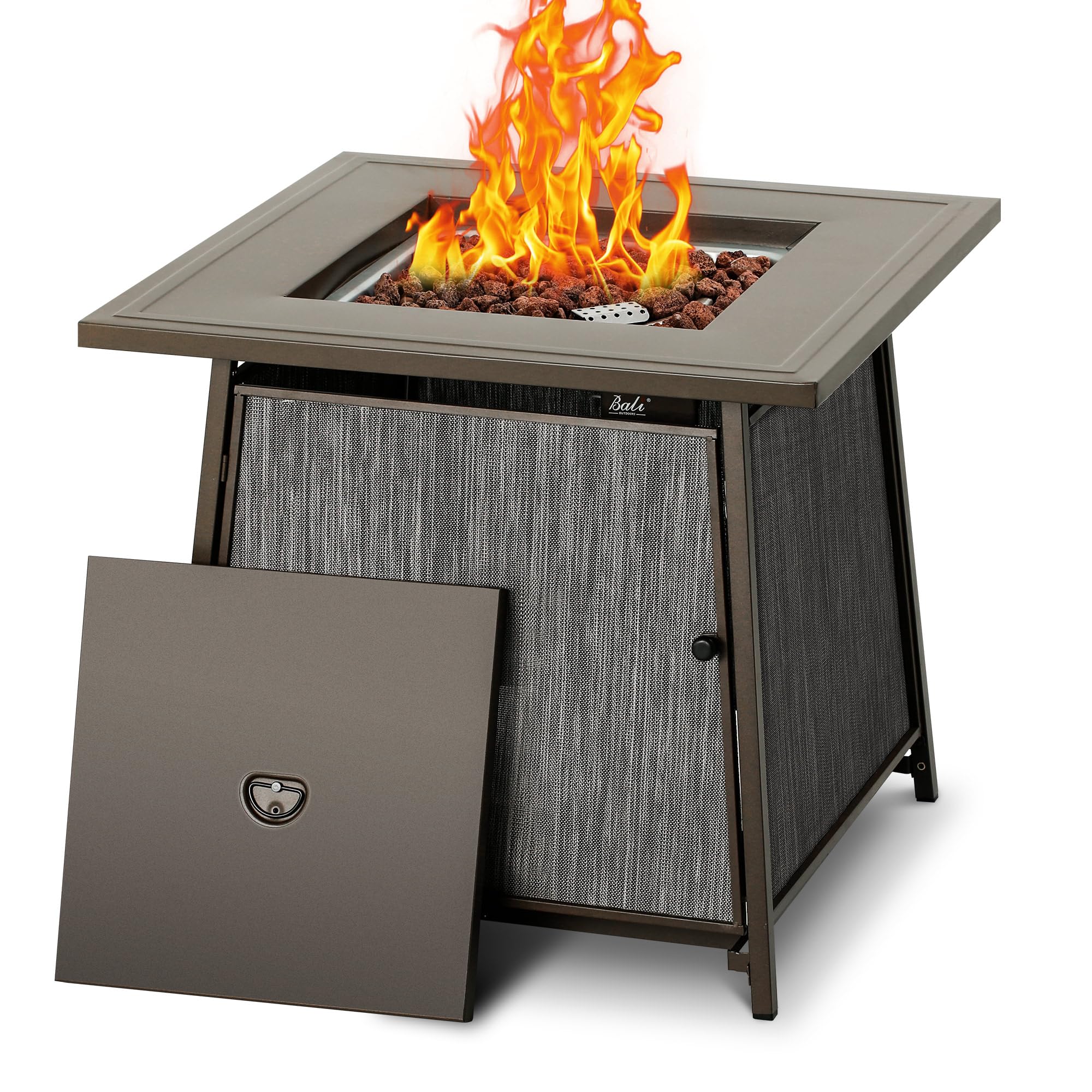 28 Inch Propane Fire Pit, Gray