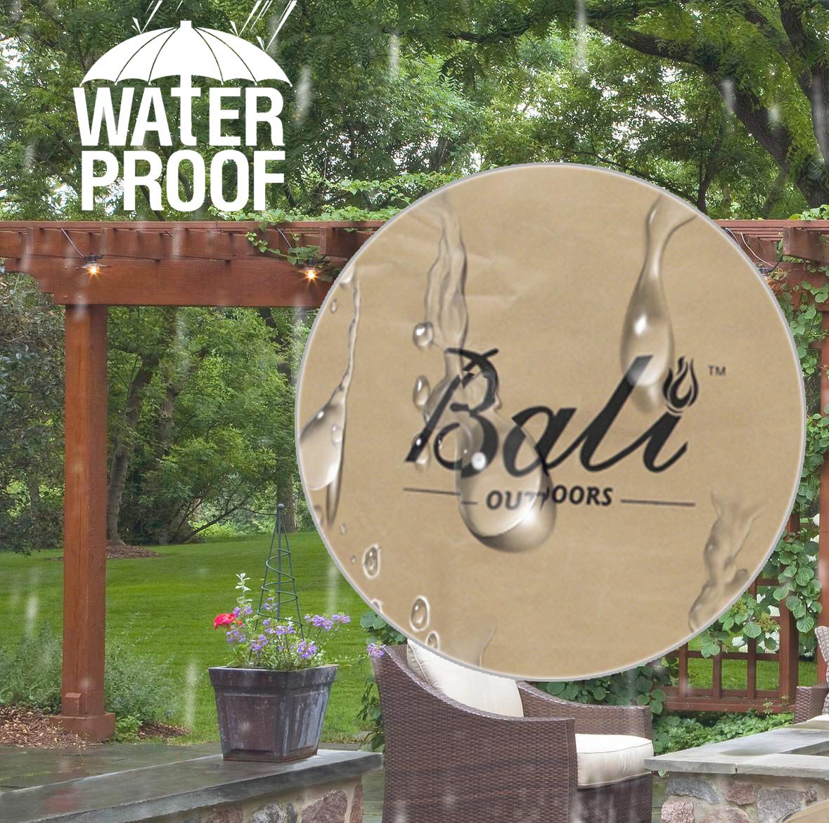 30 Inch Fire Pit Cover, Brown