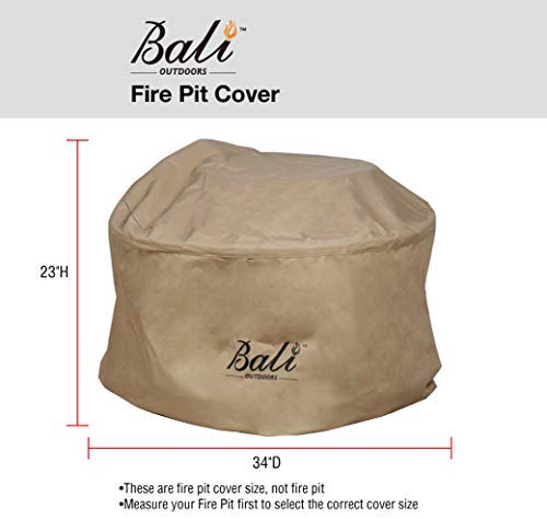 33 Inch Round Fire Pit Covers, Brown
