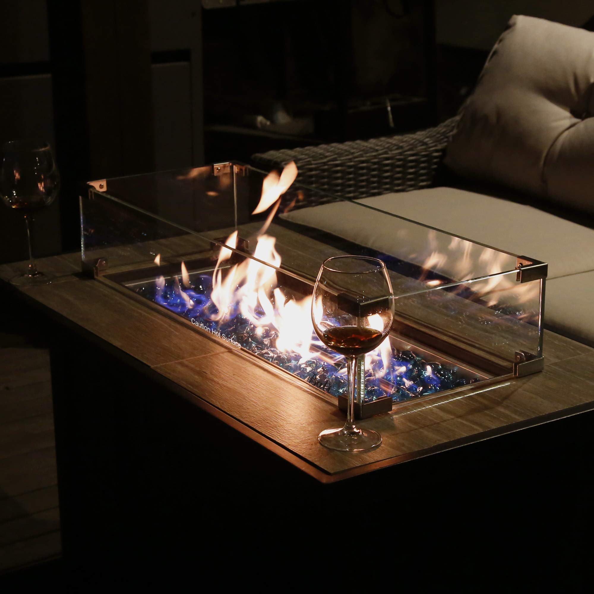 42 inch Fire Pit Table Wind Guard