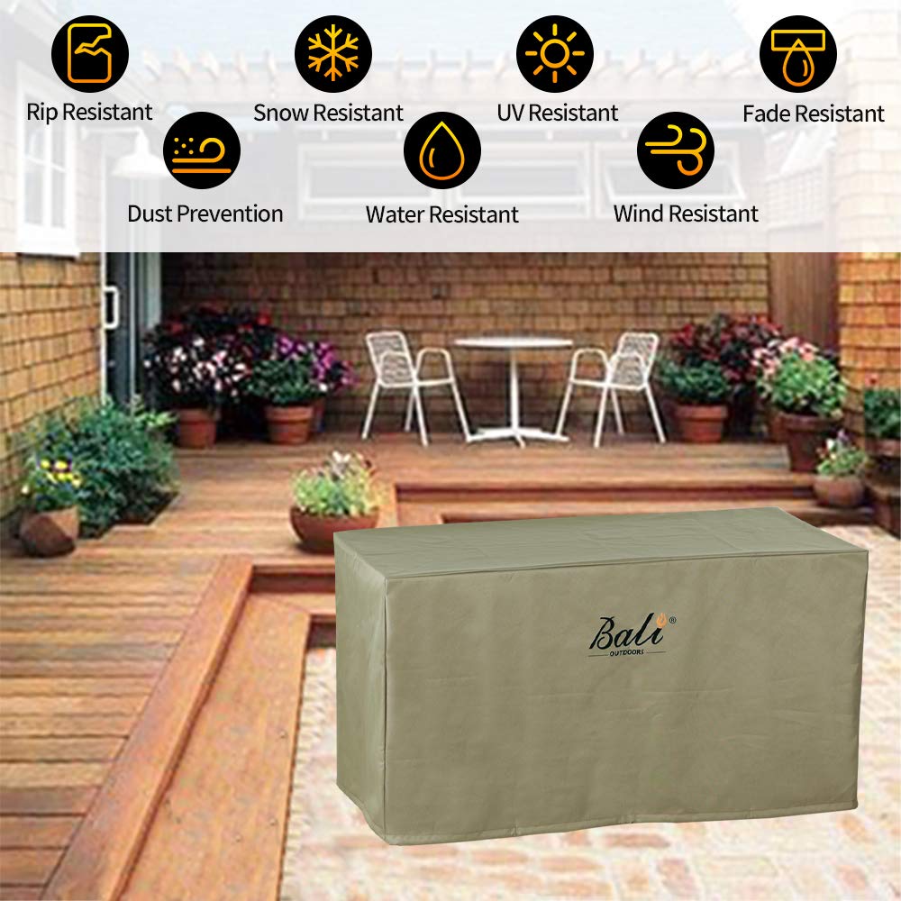 42 Inch Rectangular Fire Pit Covers, Brown
