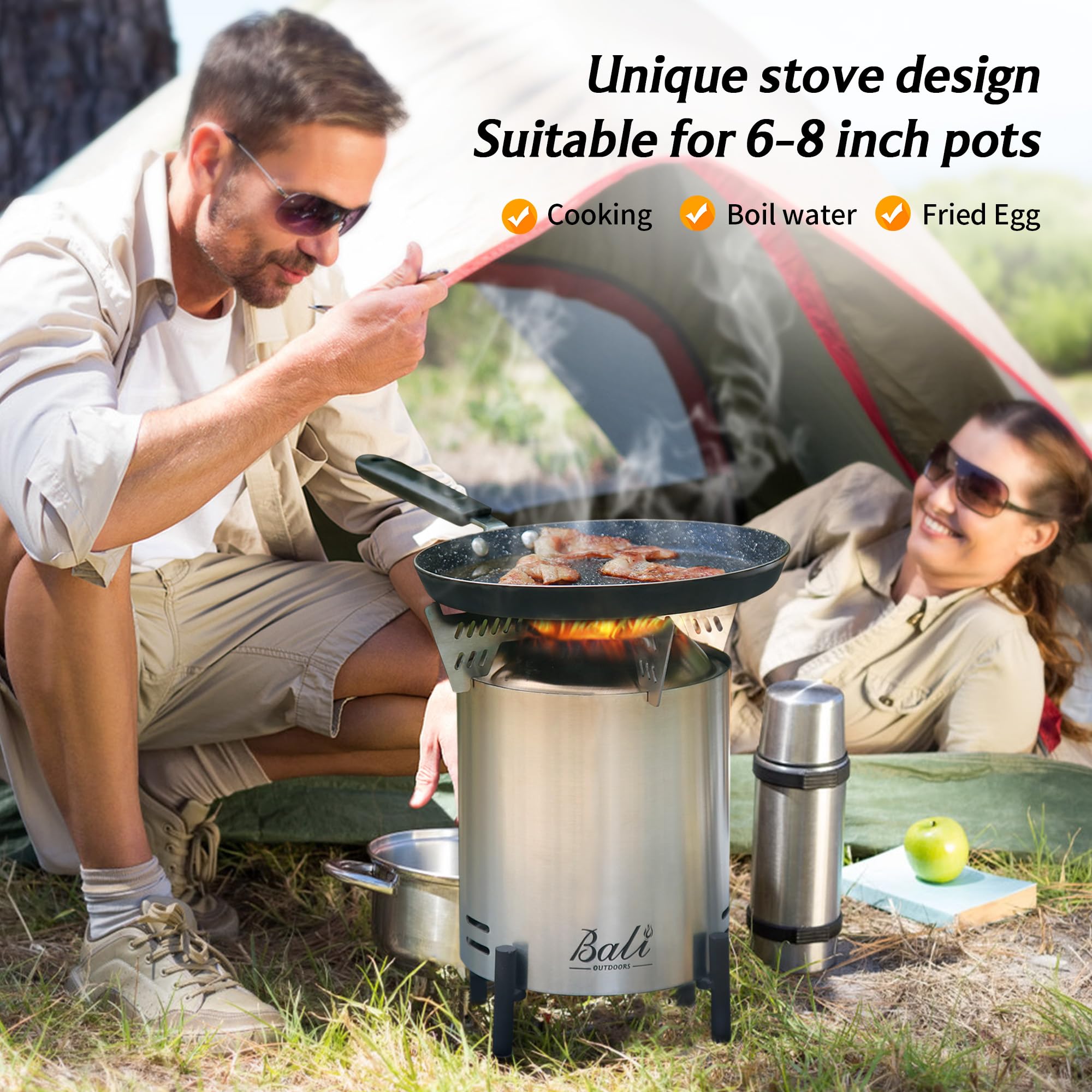 6.5 inch Tabletop Wood Fire Pit Round, Sliver